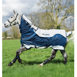 Coperta Horseware Rambo Summer Series V-Front Marina / grigio Blu