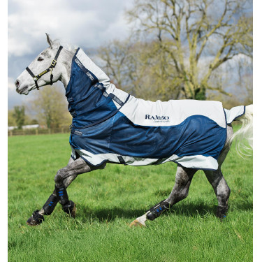 Coperta Horseware Rambo Summer Series V-Front Marina / grigio Blu