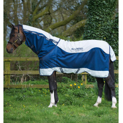Coperta Horseware Rambo Summer Series V-Front Marina / grigio Blu