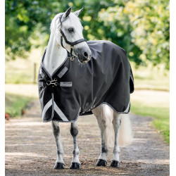 Coperta Horseware Rambo 1680D Turnout 0g Nero / temporale / grigio argento Coperta Horseware Rambo 1680D Turnout 0g Nero / temporale / grigio argento