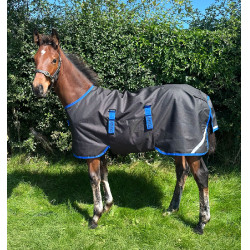 Coperta Horseware Amigo Ripstop 900D Puledro Turnout 50g Nero / blu classico