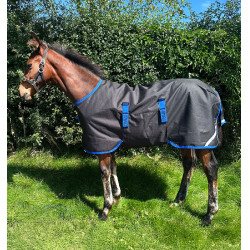 Coperta Horseware Amigo Ripstop 900D Puledro Turnout 200g Nero / blu classico Coperta Horseware Amigo Ripstop 900D Puledro Turnout 200g Nero / blu classico