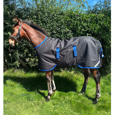 Coperta Horseware Amigo Ripstop 900D Puledro Turnout 200g Nero / blu classico