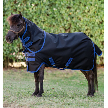 Coperta Horseware Amigo Ripstop 900D Plus Petite Turnout 200g Nero / blu classico