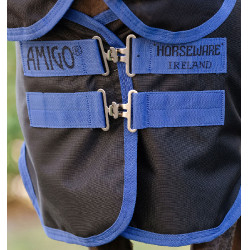 Coperta Horseware Amigo Ripstop 900D Petite Turnout 0g Nero / blu classico Coperta Horseware Amigo Ripstop 900D Petite Turnout 0g Nero / blu classico