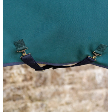 Coperta Horseware Amigo Jersey Poney Cooler Verde dinastia / blu marine / argento