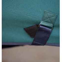 Coperta Horseware Amigo Jersey Poney Cooler Verde dinastia / blu marine / argento