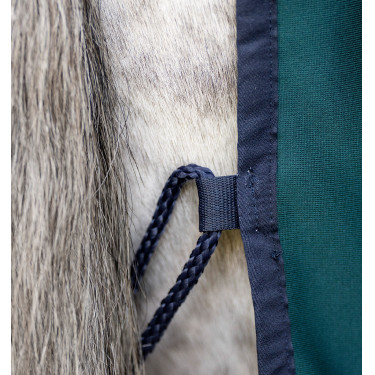 Coperta Horseware Amigo Jersey Poney Cooler Verde dinastia / blu marine / argento