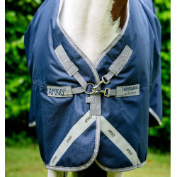 Coperta Horseware Amigo 1200D XL Turnout 50g Marino / grigio titanio / argento Blu marino