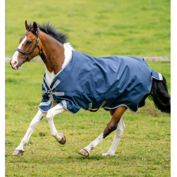 Coperta Horseware Amigo 1200D XL Turnout 50g Marino / grigio titanio / argento Blu marino