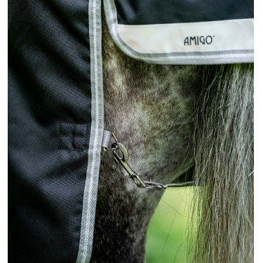 Coperta Horseware Amigo 1200D Turnout Plus 50g Nero / grigio titanio / argento Coperta Horseware Amigo 1200D Turnout Plus 50g Nero / grigio titanio / argento