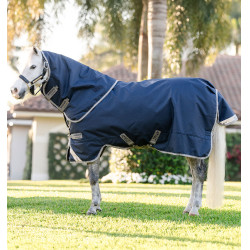 Coperta Horseware Amigo 1200D Plus Pony Turnout 50g Marino / grigio titanio / argento Blu marino