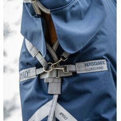 Coperta Horseware Amigo 1200D Integrated Turnout 250g Marino / grigio titanio / argento Blu marino