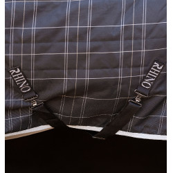 Coperta da scuderia Horseware Rhino Pony 250g VL Nero / quadri bianco grigi