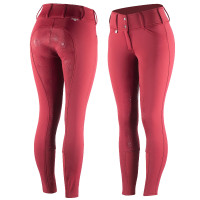 Pantaloni termici Grand Prix Horze con fondo in silicone per donna Rosso profondo Pantaloni termici Grand Prix Horze con fondo in silicone per donna Rosso profondo