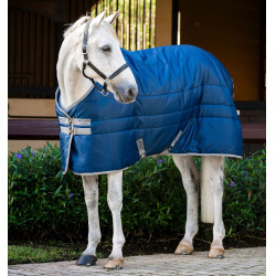Coperta da scuderia Horseware Amigo Ripstop Insulator Pony 100g Marine / grigio titanio Blu marino