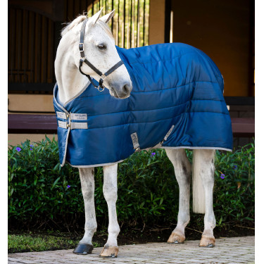 Coperta da scuderia Horseware Amigo Ripstop Insulator Pony 100g Marine / grigio titanio Blu marino
