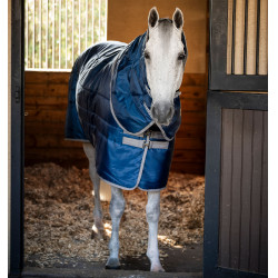Coperta da scuderia Horseware Amigo Ripstop Insulator Plus Pony 200g Marine / grigio titanio Blu marino
