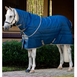 Coperta da scuderia Horseware Amigo Ripstop Insulator Plus Pony 200g Marine / grigio titanio Blu marino