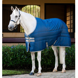 Coperta da scuderia Horseware Amigo Ripstop Insulator 50g Marine / grigio titanio Blu marino