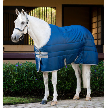 Coperta da scuderia Horseware Amigo Ripstop Insulator 50g Marine / grigio titanio Blu marino