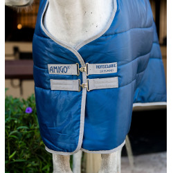 Coperta da scuderia Horseware Amigo Ripstop Insulator 50g Marine / grigio titanio Blu marino