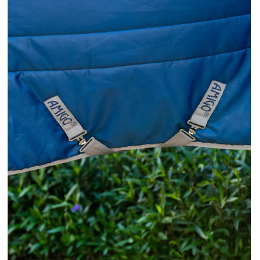 Coperta da scuderia Horseware Amigo Ripstop Insulator 50g Marine / grigio titanio Blu marino