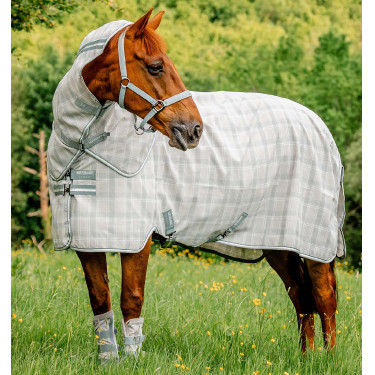 Coperta anti-mosche Horseware Newmarket Plus Carbone di legna Witney Grigio Coperta anti-mosche Horseware Newmarket Plus Carbone di legna Witney Grigio