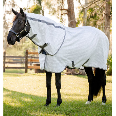 Coperta antimosche Horseware Amigo Summer Plus CarreauxMarine / gris titanium / argent Motivi