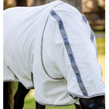 Coperta antimosche Horseware Amigo Summer Plus CarreauxMarine / gris titanium / argent Motivi