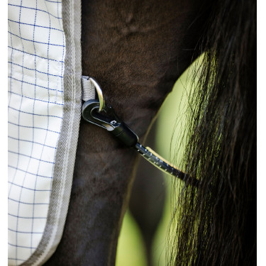 Coperta antimosche Horseware Amigo Summer Plus CarreauxMarine / gris titanium / argent Motivi