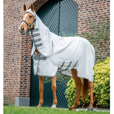 Coperta anti-dermatite Horseware Amigo Ripstop Argento / grigio titanio / argento