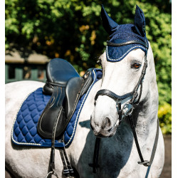 Cuffia anti-mosche Horseware Newmarket Marine witney Blu marino Cuffia anti-mosche Horseware Newmarket Marine witney Blu marino