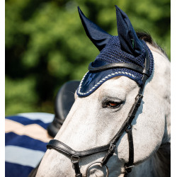 Cuffia anti-mosche Horseware Newmarket Marine witney Blu marino Cuffia anti-mosche Horseware Newmarket Marine witney Blu marino