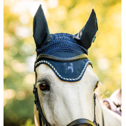 Cuffia anti-mosche Horseware Newmarket Marine witney Blu marino Cuffia anti-mosche Horseware Newmarket Marine witney Blu marino