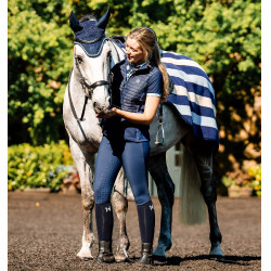 Cuffia anti-mosche Horseware Newmarket Marine witney Blu marino Cuffia anti-mosche Horseware Newmarket Marine witney Blu marino