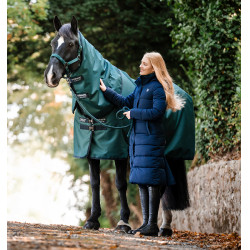 Coperta Amigo Ripstop Horseware 900D Plus Turnout 200g Verde dinastia / blu marine / argento