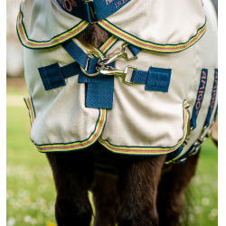 Coperta Horseware con collo antistrappo Amigo per mini Gesso / blu navy / rosa Bianco