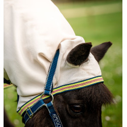 Coperta Horseware con collo antistrappo Amigo per mini Gesso / blu navy / rosa Bianco