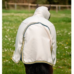 Coperta Horseware con collo antistrappo Amigo per mini Gesso / blu navy / rosa Bianco