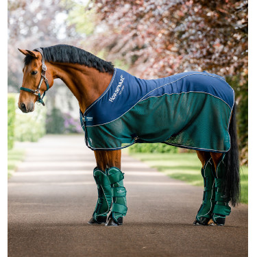 Maglia traspirante Horseware Signature Sport Cooler Blu marino / verde cacciatore Multicolore