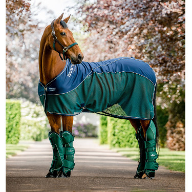 Maglia traspirante Horseware Signature Sport Cooler Blu marino / verde cacciatore Multicolore