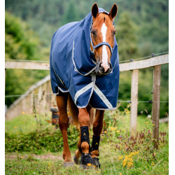 Coperta Horseware Amigo 1200D Plus Turnout Bundle 50g 100g e 200g Marino / grigio titanio / argento Blu marino
