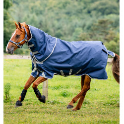 Coperta Horseware Amigo 1200D Plus Turnout Bundle 50g 100g e 200g Marino / grigio titanio / argento Blu marino