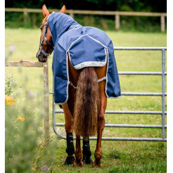 Coperta Horseware Amigo 1200D Plus Turnout Bundle 50g 100g e 200g Marino / grigio titanio / argento Blu marino