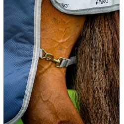 Coperta Horseware Amigo 1200D Plus Turnout Bundle 50g 100g e 200g Marino / grigio titanio / argento Blu marino