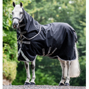 Coperta Horseware Amigo 1200D Plus Turnout Bundle 50g 100g e 200g Nero / grigio titanio / argento
