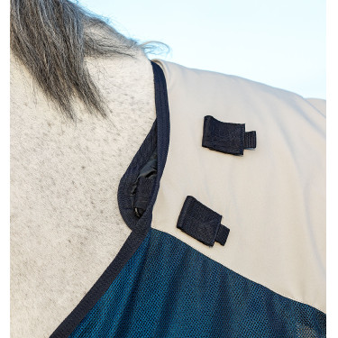 Coperta da esterno Horseware Rambo® Summer 0g con disco e fodera 100g Marina / grigio Blu