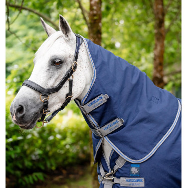 Coperta da esterno Horseware Rhino® Plus Pony 250g Nero / grigio titanio / blu classico