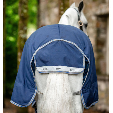 Coperta da esterno Horseware Rhino® Plus Pony 250g Nero / grigio titanio / blu classico
